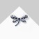 Brooch "Dragonfly" geometry, blue color in silver