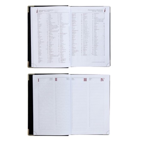 Diary half -dated A5+, 208 BOSS sheets, solid cover, artificial leather, gold cut, brown-6