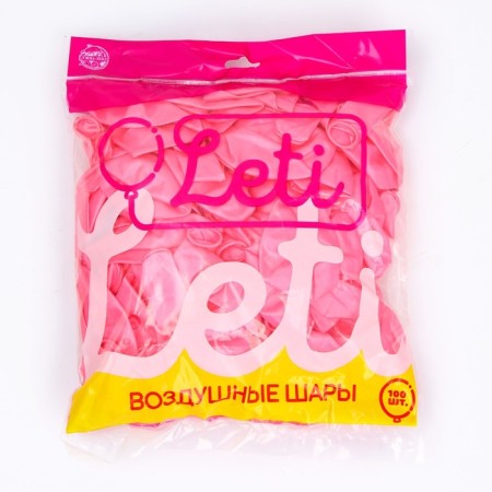 Latex ball 12 ", metal, in a set 100 pcs., Pink color-2