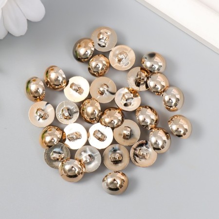 Buttons plastic for creativity on the leg "Golden Hemisphere" set of 30 pcs 1.2x1.2 cm-2