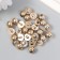 Buttons plastic for creativity on the leg "Golden Hemisphere" set of 30 pcs 1.2x1.2 cm