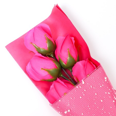 Bouquet of soap roses, fuchsia color-8
