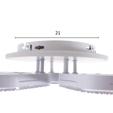 Causteen from the remote control 1904/3 LED 76W Dimmer white 57x57x10 cm Bayerlux-18