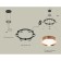 Suspended Ambrella Light, XR92051103, GX53 LED 12 W, Black sand color, pink gold.