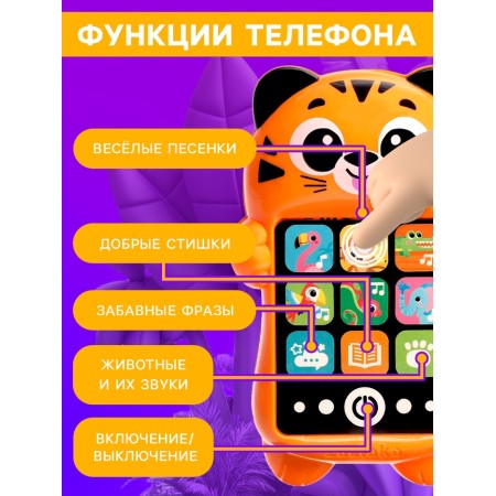 Musical children's phone number "Funny tiger", Russian voice acting-2