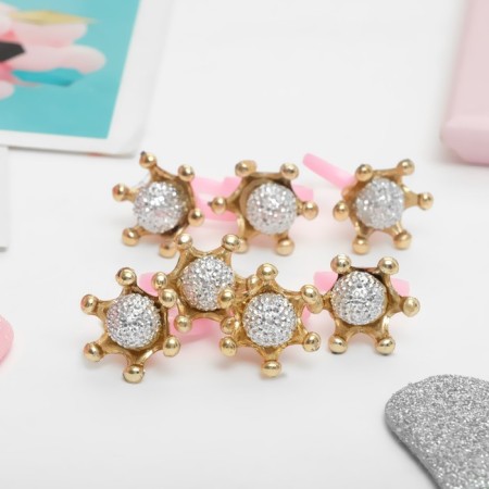 Children's ring "chosen" crown, the color of silver-gold, dimensionless
