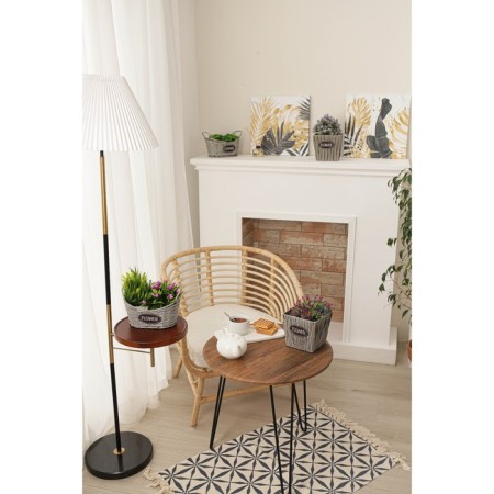 Kashpo wicker share "Lucius", 25.5 × 15.5 × 15.5 cm, basket, gray color-6