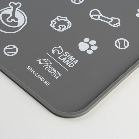 Silicone rug for a bowl "Pattern", 30x40 cm, gray-6