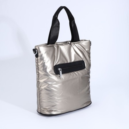 Luggage bag, external pocket, long belt, bronze color-1