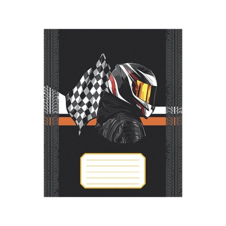Notebook 24 sheets in the Racing line, cover coated cardboard, VD-LK, Block No. 2 (gray sheets), mix-4