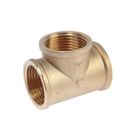 Zein tee, 1 ", internal thread, brass