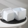 Kashpo with the insert "Gloss", 2.4 l (1.6 l), white color