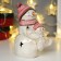 Souvenir Ceramics Light "Snowman with a snowman in pink caps" 17.5x11x12.5 cm