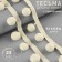 Decorative braid with pompons, 35 ± 5 mm, 9.1 ± 0.5 m, beige color