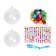 New Year's set for creativity. Christmas ball with pompons "New Year!"