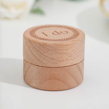 Casket for rings "Consent", Beech, 5.2x4.2 cm-1