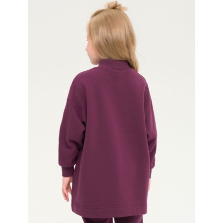 Sweatshirt for girls, height 98 cm, burgundy color-4