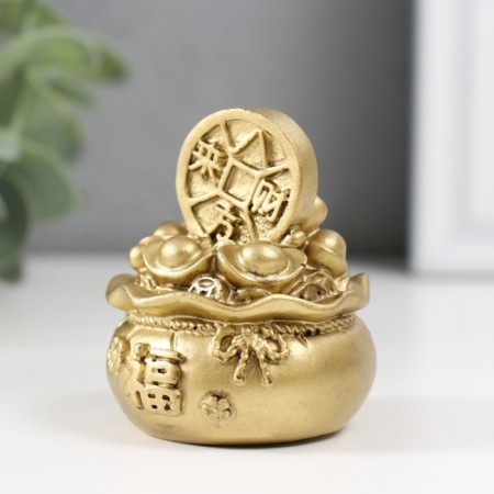 NECKE Polystone for bronze "Gold ingots - for wealth" Set 2 pcs 4.4x4.4x5 cm 99191-4