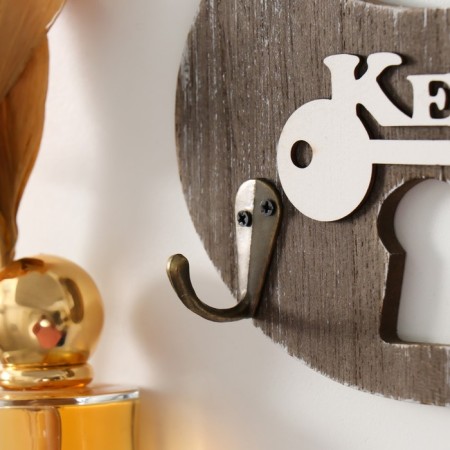 Hooks decorative wood "lock" 15x17x4 cm-2