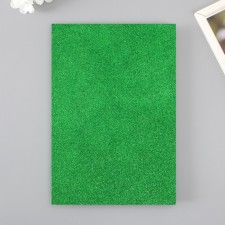 Foamiran glitter 2 mm, 20x30 cm, green