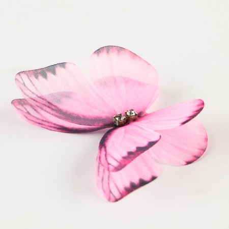 Decor for creativity "Butterfly", two -layer, set of 12 pcs., Size 1 pc. - 5 × 4 cm, pink color-4