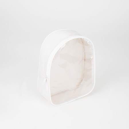 Cosmetic bag with lightning, white color-2