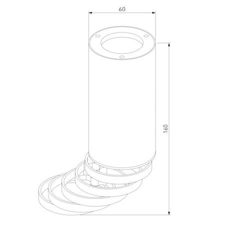 Ceiling accent Elektrostandard, DLN102/DLN103 GU10 60x60 mm, IP20-4