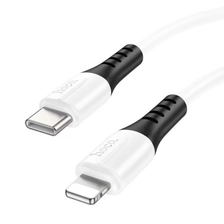 Hoco X82, Type -C cable - Lightning, 3 A, 1 m, silicone braid, white-2