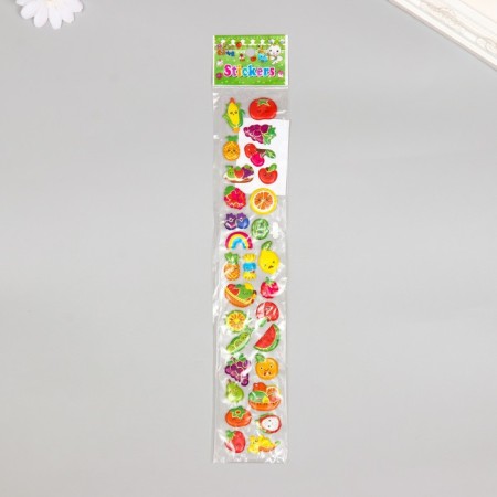 Stick Plastic Plastic "Fruit Boom" with gold stroke mix 33.5x6 cm-3