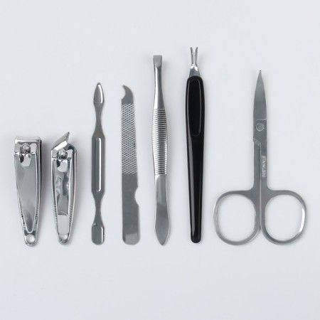 Manicure set, 7 items, in case, color mix-6