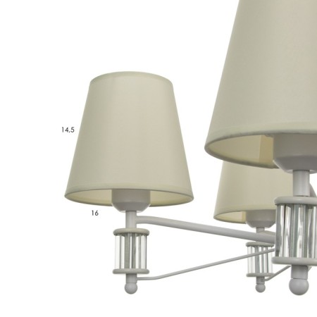 Chandelier 1091/5wt 40W E27 white 60x60x38-78 cm Bayerlux-4