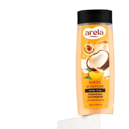 Arela shower cream gel, 250 ml, coconut and peach aroma-9