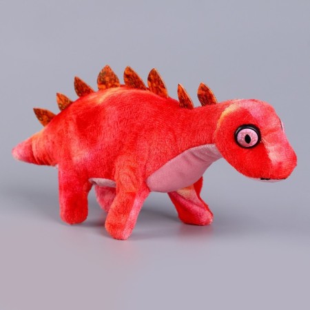 Soft musical toy "Dinosaurus", 27 cm, red color-6