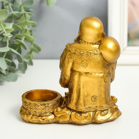 Souvenir Polystone candlestick for 1 candle "Money Khotse" mix 12.5x5x5x13 cm-2