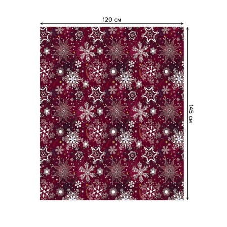 The tablecloth “Bright snowflakes”, rectangular, Saten, size 120x145 cm-1