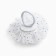 Outlet. Bant for hair on elastic band, white, 11 cm, kitty Marie