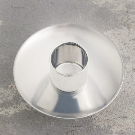 Lotus 2n candlelight of metal per candle, 7.5x2.5 cm, chrome-2