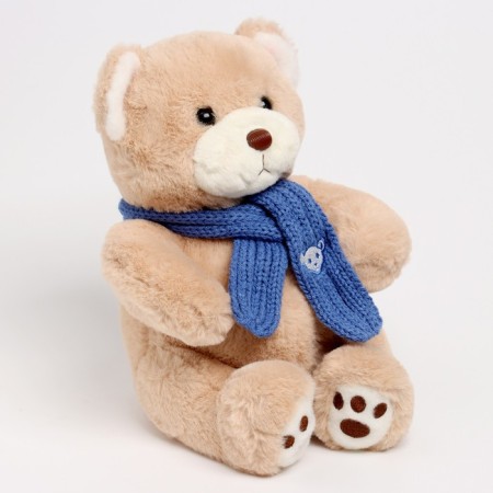 Soft toy "Little Friend", Bear with a blue scarf-3