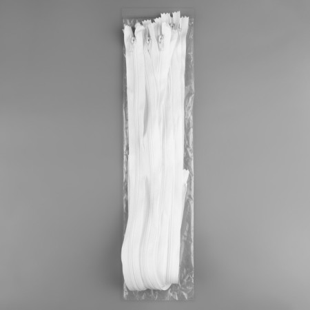 Lightning "Spiral", No. 4, non -proceeding, castle machine, 60 cm, white color-2