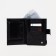 Male purse on the button, a department for car documents and passports, black color