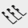Benchy Twesscopic two-row forged cornice, metal, 160-300 cm, black color