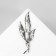Brooch "Leaves" Trio, gray color in black silver