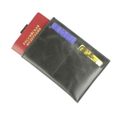 Cover-trowel for passport P408, 1 pocket, n/k, black pulp