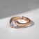 Ring "Classic" crystal circle, white color in gold, dimensionless