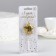 Candle in the cake on the skewer "Air star", number 3, 3.5 cm, gold