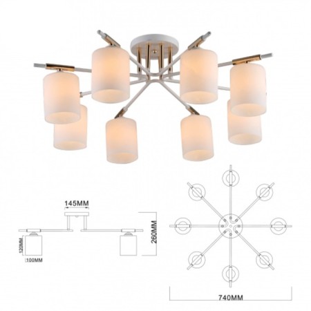 AMANDA 9092-308 8 X E27 40W chandelier-4