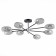 Ceiling EVOLUCE lamp. Sle155512-08. Gloa. 8x40 watts, E14, 84x84x22 cm, black color, chrome