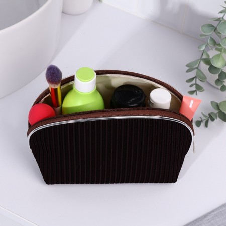 Lightning cosmetic bag, brown color-3