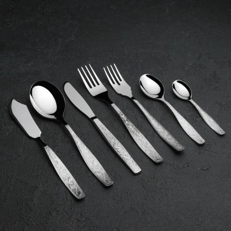 Set of dining room "Uralochka", 42 items, thickness 2 mm, decorative box, silver color-1