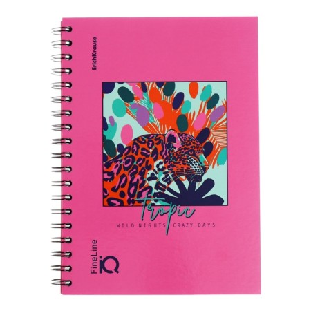 A notebook B5 80 sheets in a cage on a spiral Erichkrause TropiSal Fineline, B5, glossy, laminated mix-3